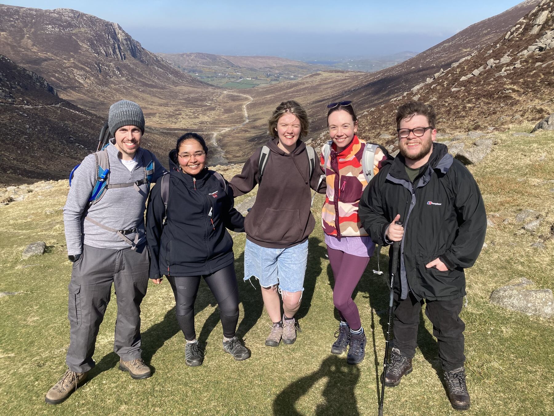 Members of The Courtney Group together on a hike in the mountains